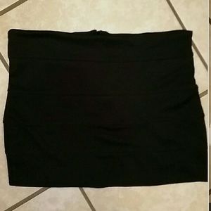 Black mini skirt